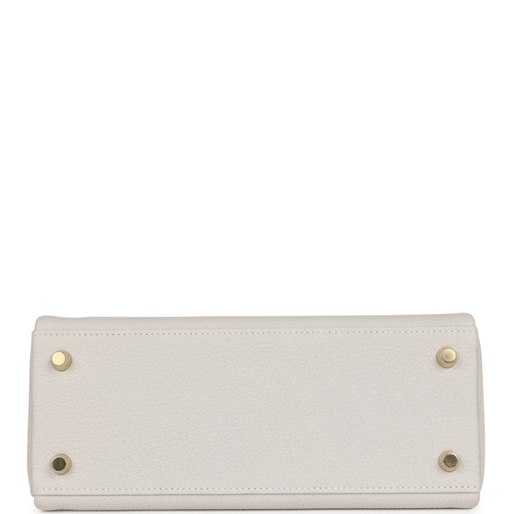 Top quality Hermes Kelly Retourne 25 Gris Pale Togo Gold Hardware