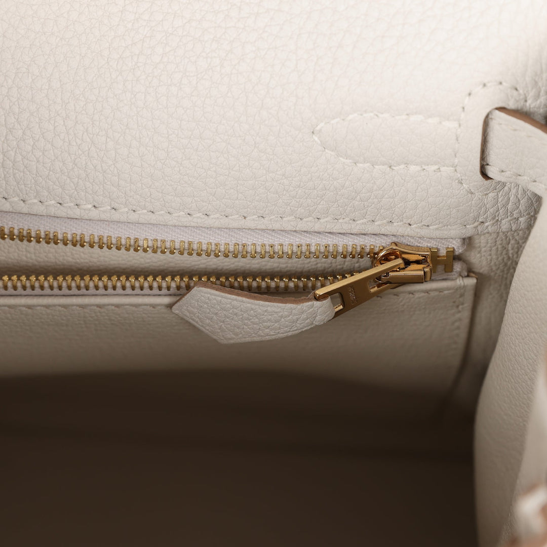 Top quality Hermes Kelly Retourne 25 Gris Pale Togo Gold Hardware