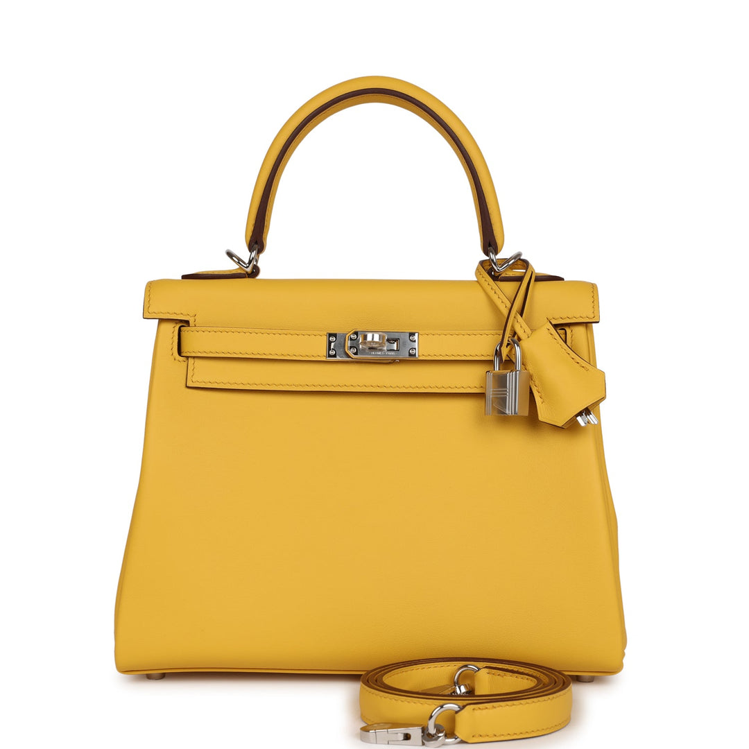 Top quality Hermes Kelly Retourne 25 Sun Swift Palladium Hardware