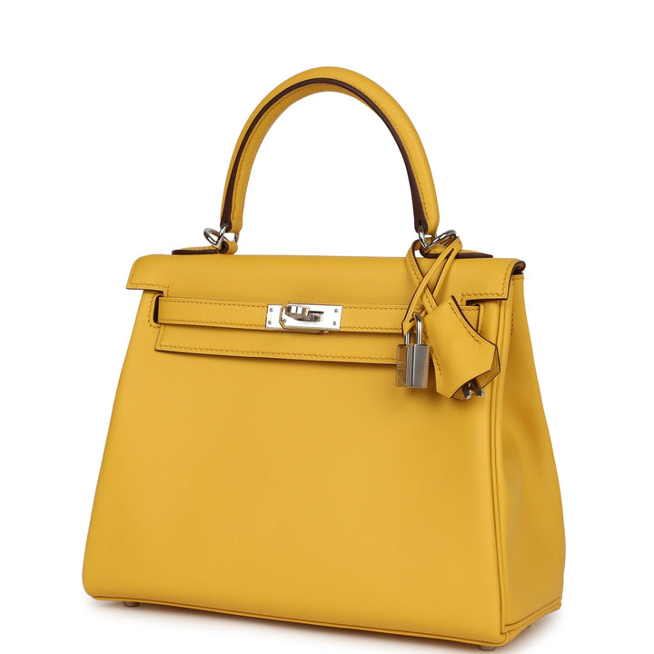 Top quality Hermes Kelly Retourne 25 Sun Swift Palladium Hardware