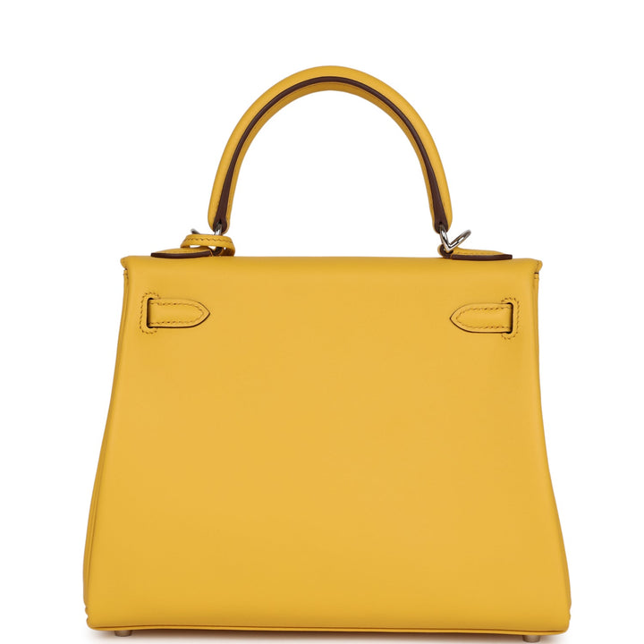 Top quality Hermes Kelly Retourne 25 Sun Swift Palladium Hardware