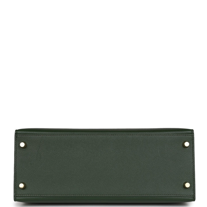 Hermes Kelly Sellier 28 Vert Anglais Epsom Gold Hardware