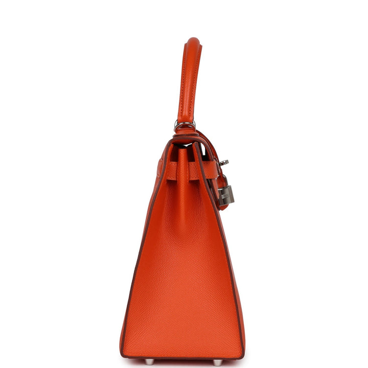 Hermes Kelly Sellier 28 Feu Epsom Palladium Hardware