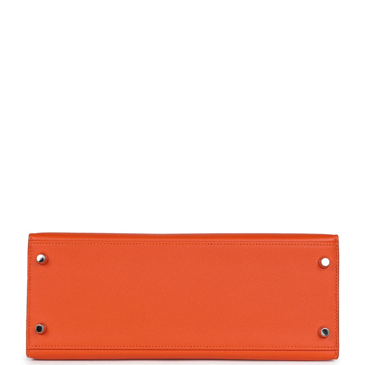 Hermes Kelly Sellier 28 Feu Epsom Palladium Hardware