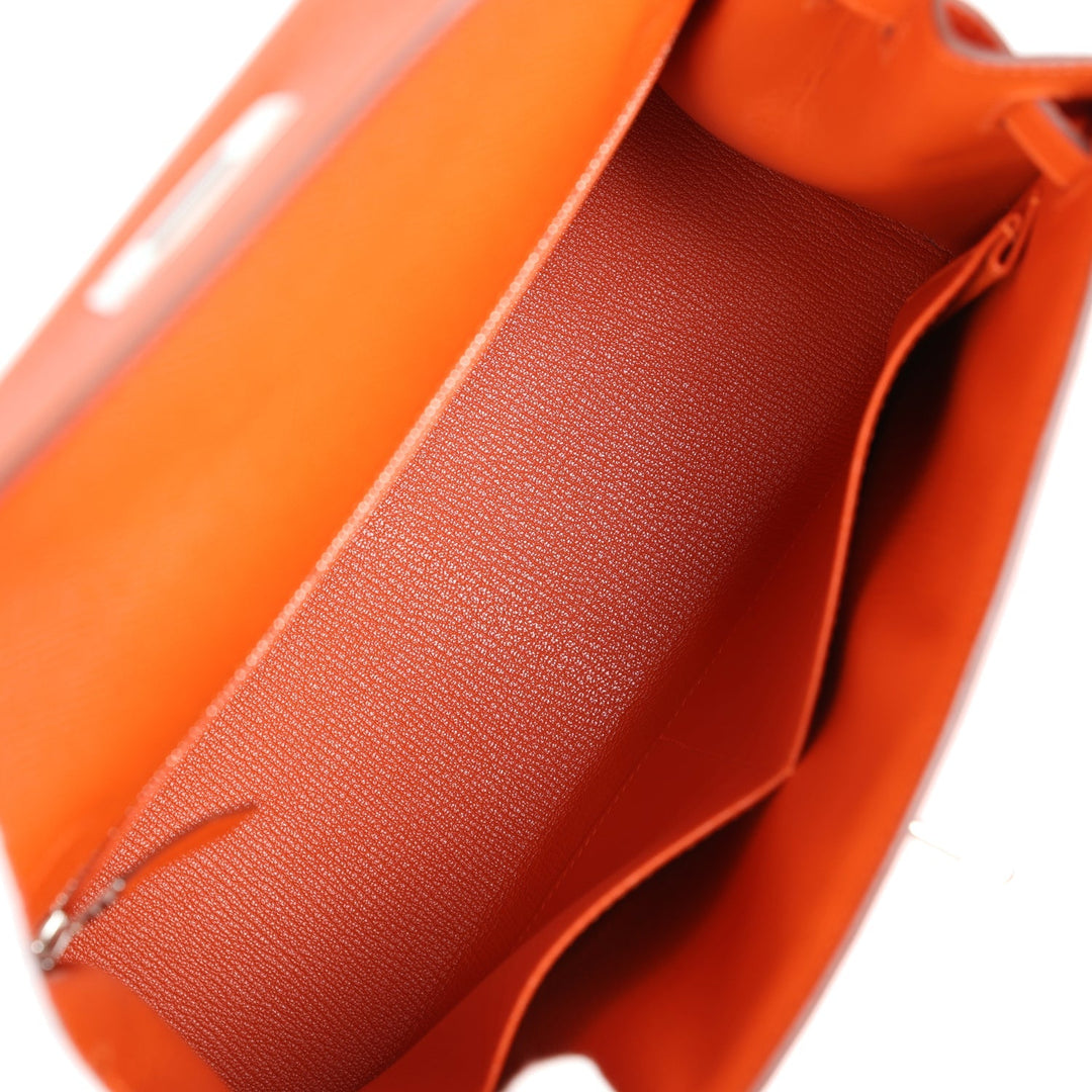 Hermes Kelly Sellier 28 Feu Epsom Palladium Hardware