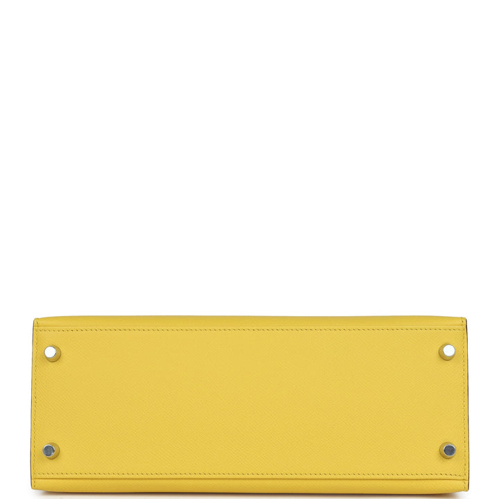 Hermes Kelly Sellier 28 Jaune de Naples Epsom Palladium Hardware