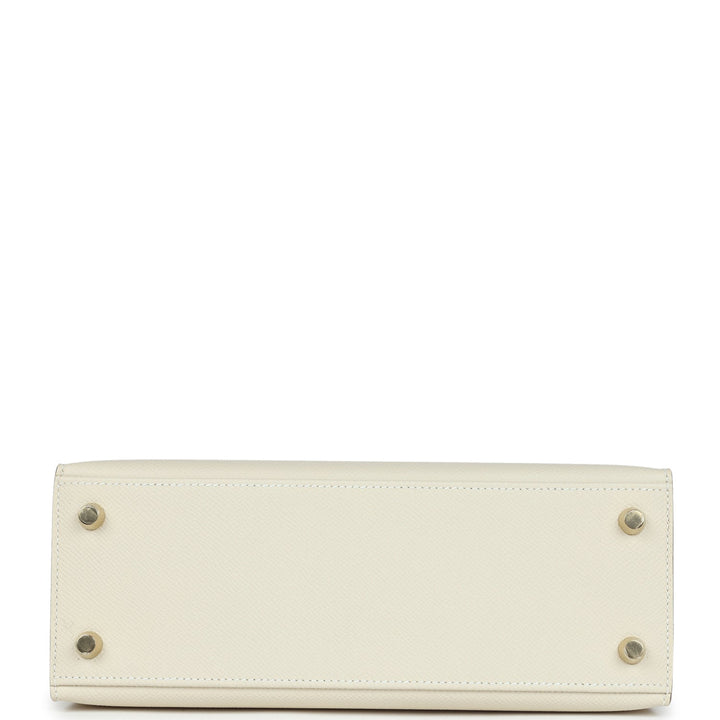 Hermes Kelly Sellier 25 Craie Epsom Gold Hardware