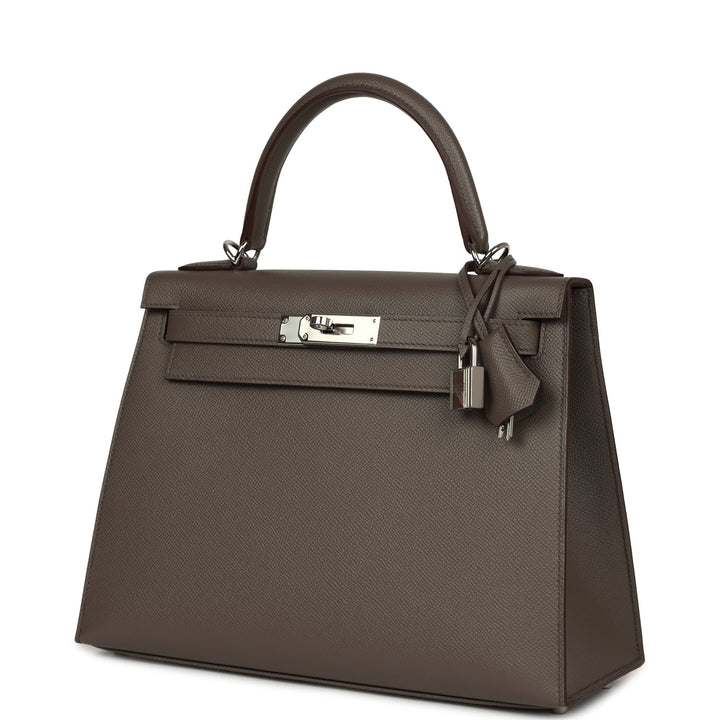 Hermes Kelly Sellier 28 Etain Epsom Palladium Hardware