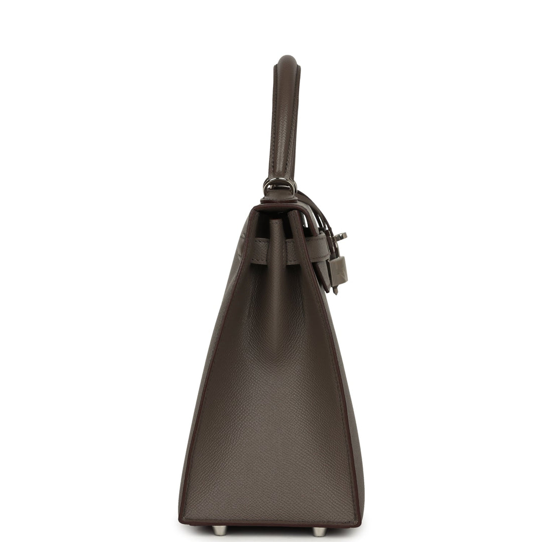 Hermes Kelly Sellier 28 Etain Epsom Palladium Hardware