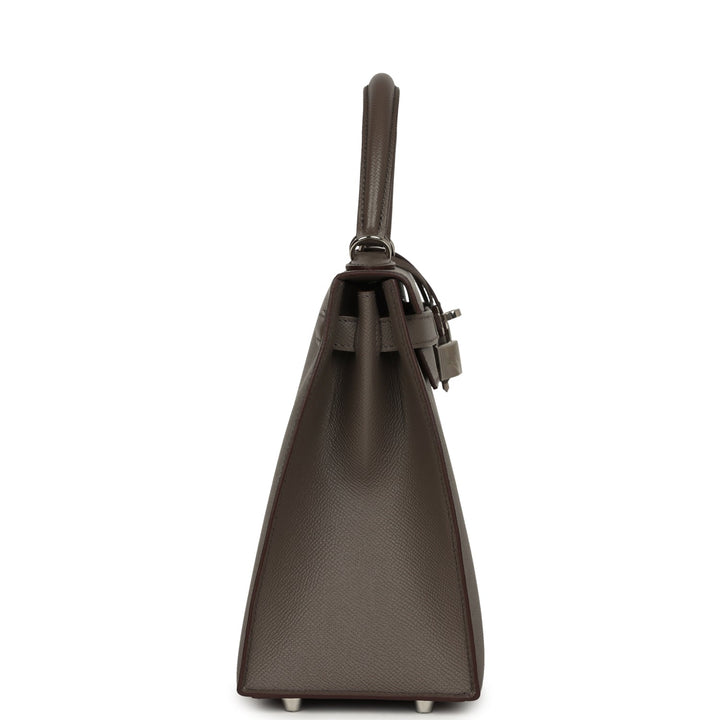 Hermes Kelly Sellier 28 Etain Epsom Palladium Hardware