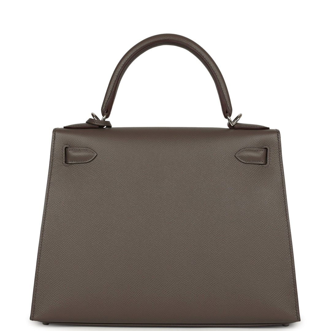 Hermes Kelly Sellier 28 Etain Epsom Palladium Hardware