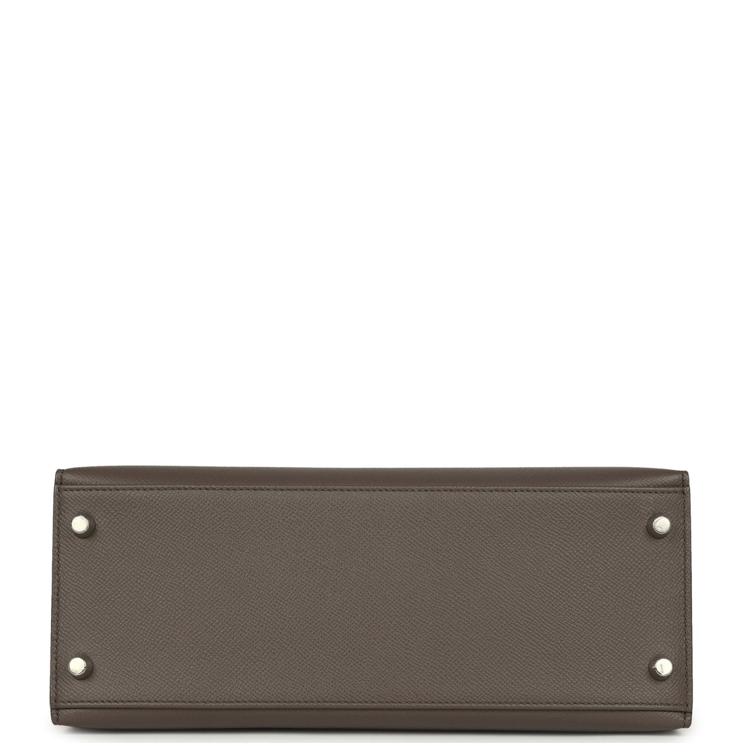 Hermes Kelly Sellier 28 Etain Epsom Palladium Hardware