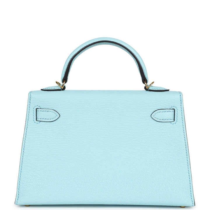 Hermes Kelly Sellier 20 Bleu Zephyr Chevre Gold Hardware