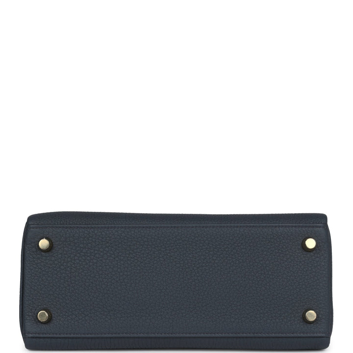 Hermes Kelly Retourne 25 Gris Misty Togo Permabrass Hardware