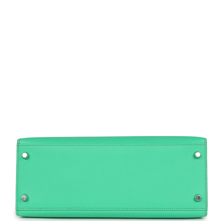 Hermes Kelly Sellier 28 Vert Comics Epsom Palladium Hardware