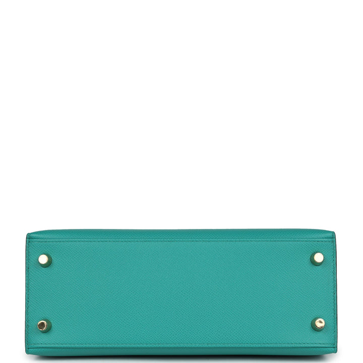 Hermes Kelly Sellier 25 Vert Verone Epsom Gold Hardware