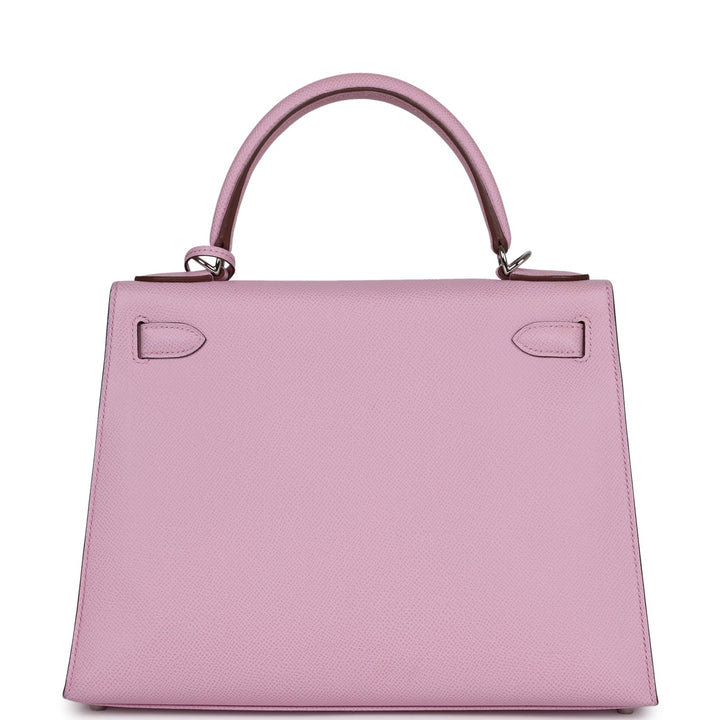 Hermes Kelly Sellier 28 Mauve Sylvestre Epsom Palladium Hardware