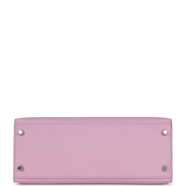 Hermes Kelly Sellier 28 Mauve Sylvestre Epsom Palladium Hardware