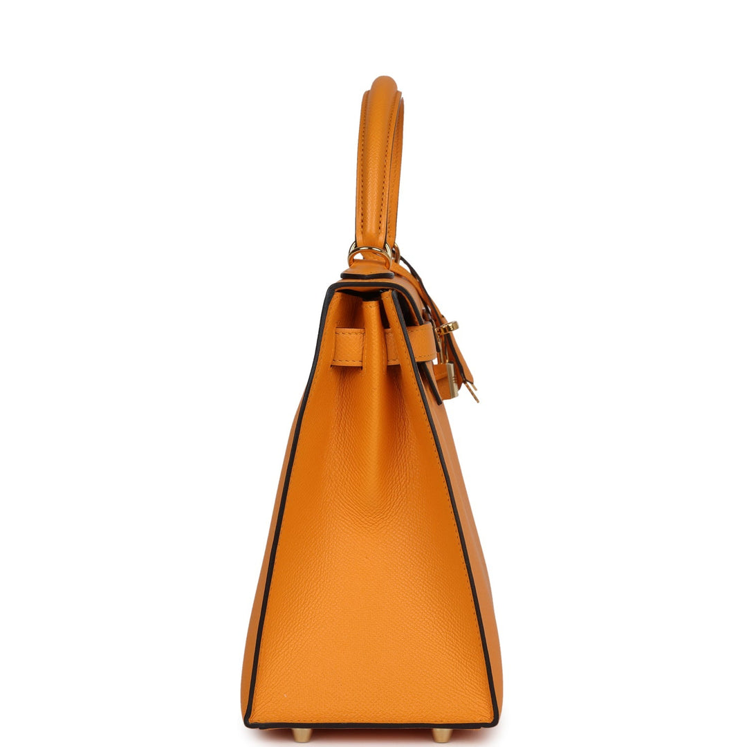 Hermes Special Order (HSS) Kelly Sellier 28 Jaune D'Or Epsom Gold Hardware