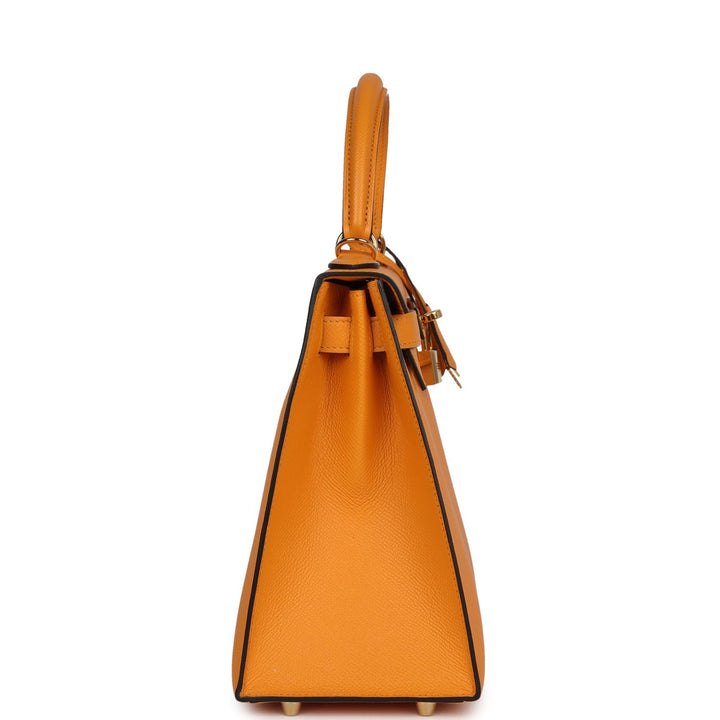 Hermes Special Order (HSS) Kelly Sellier 28 Jaune D'Or Epsom Gold Hardware