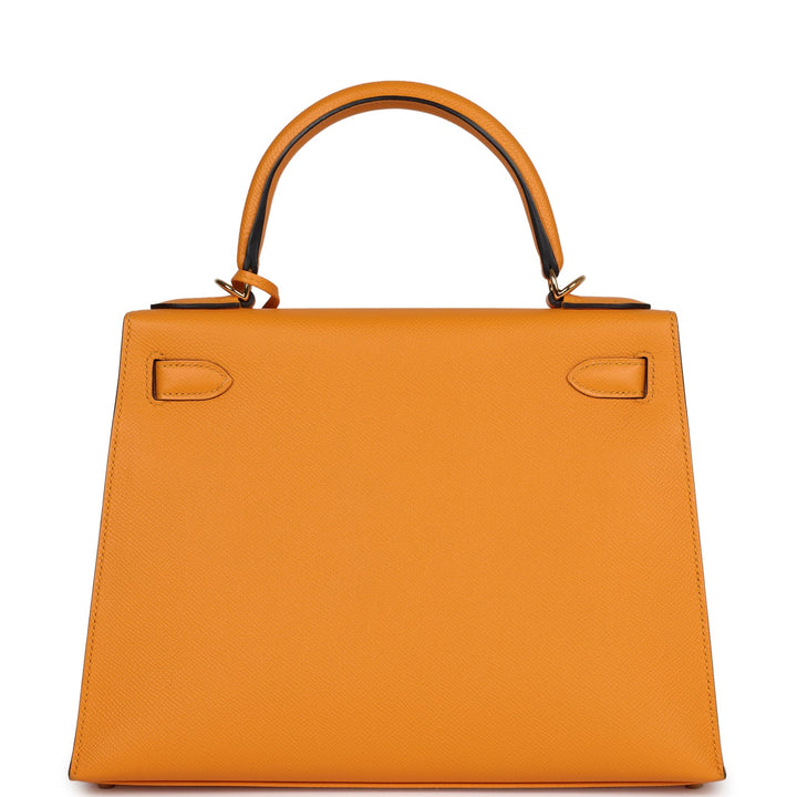 Hermes Special Order (HSS) Kelly Sellier 28 Jaune D'Or Epsom Gold Hardware