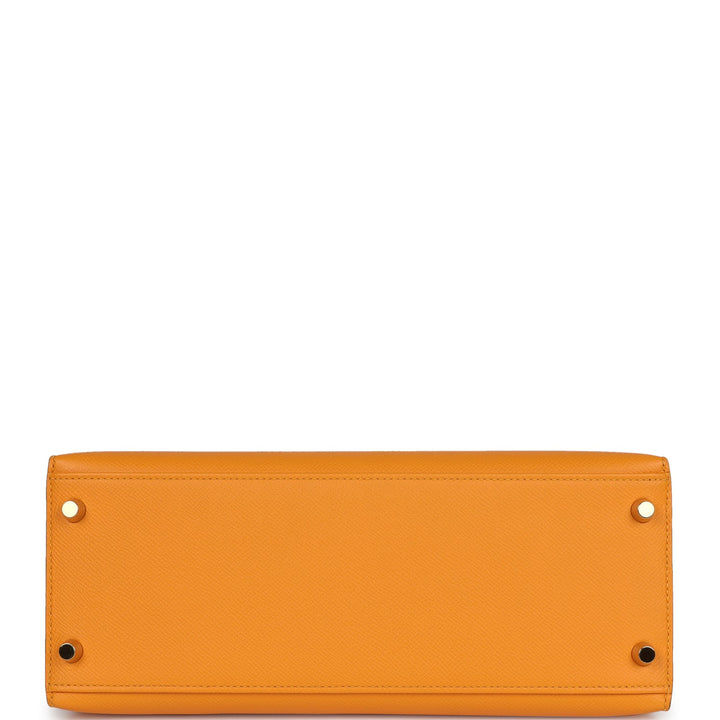 Hermes Special Order (HSS) Kelly Sellier 28 Jaune D'Or Epsom Gold Hardware