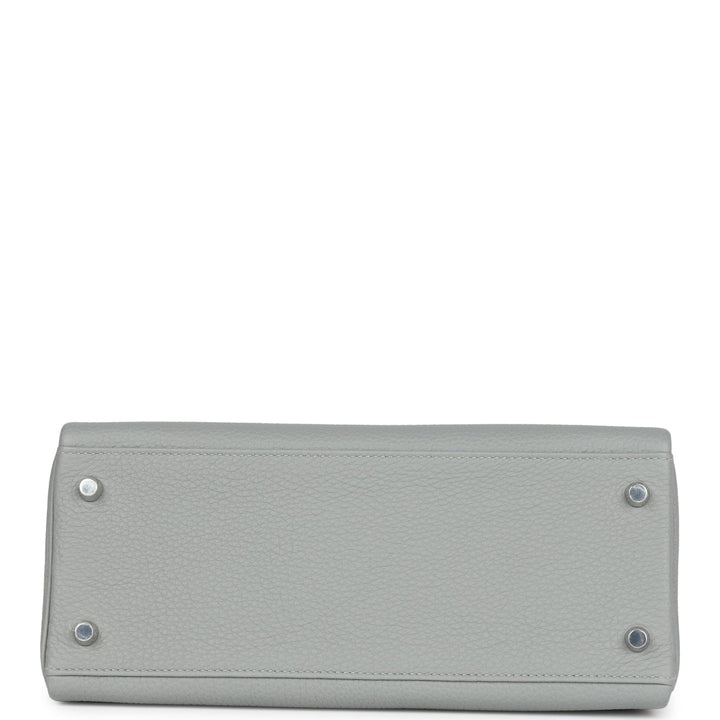 Hermes Kelly Retourne 28 Gris Mouette Togo Palladium Hardware