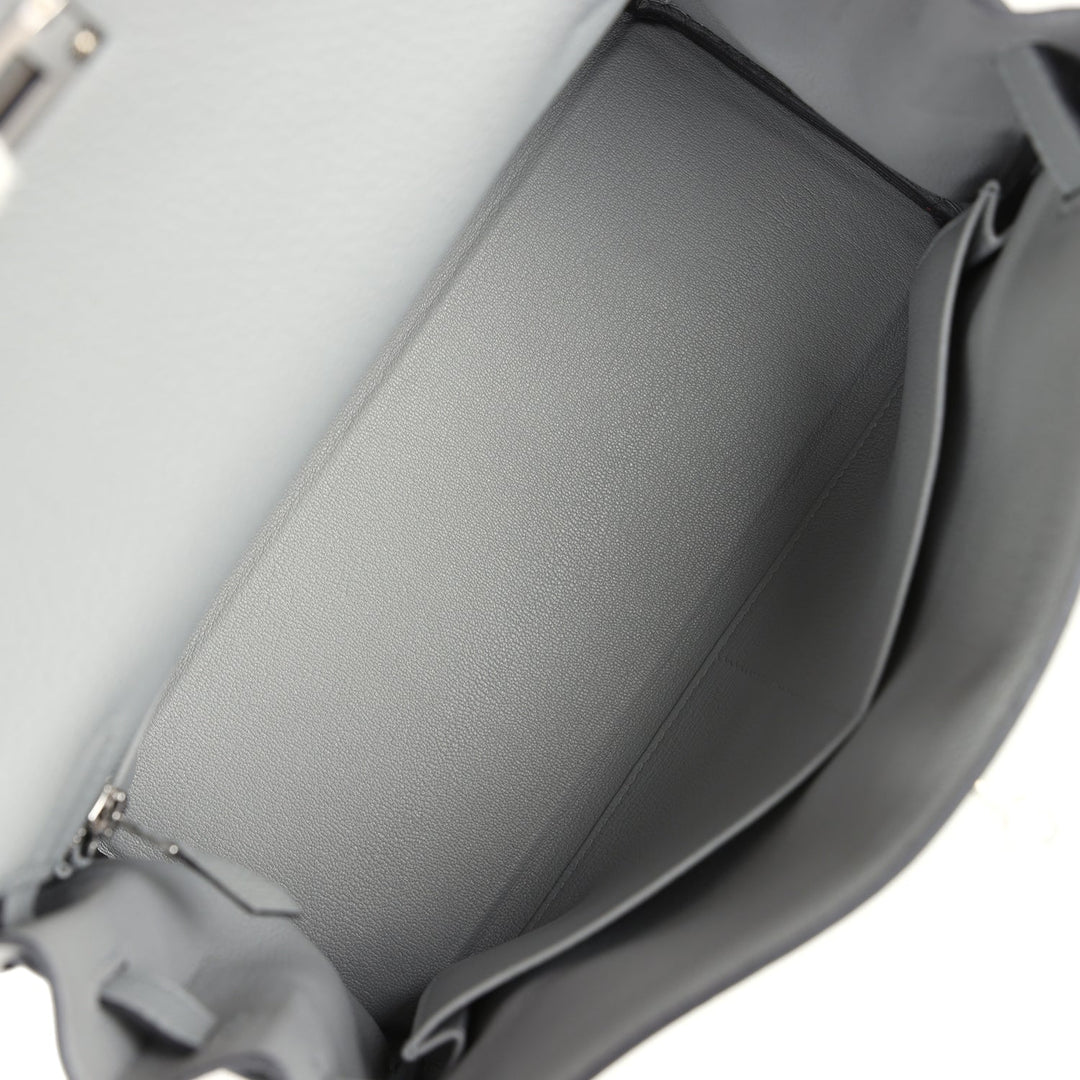 Hermes Kelly Retourne 28 Gris Mouette Togo Palladium Hardware