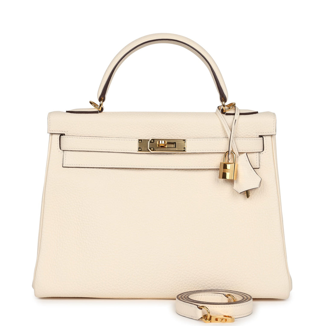 New Hermes Kelly Retourne 32 Nata Clemence Gold Hardware