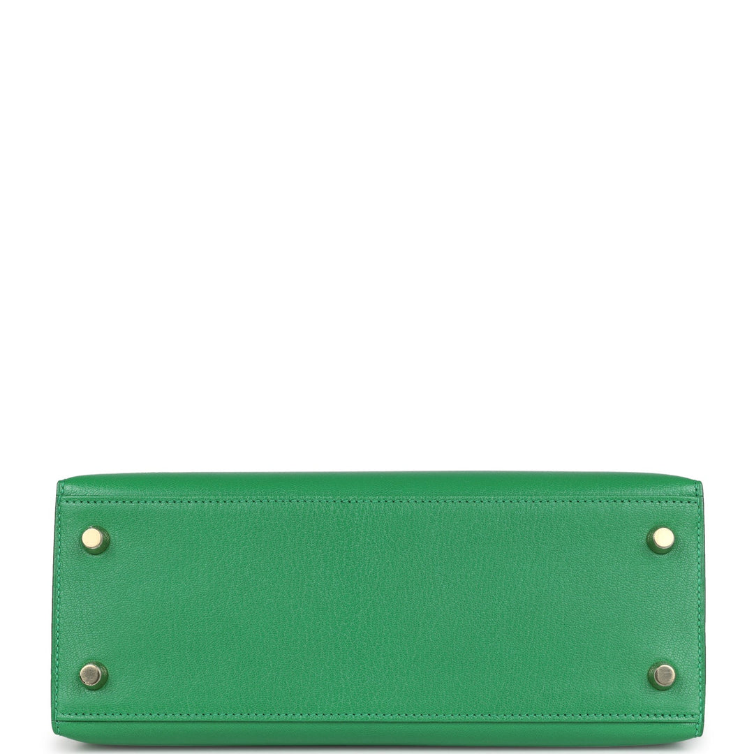 Hermes Kelly Sellier 25 Bambou Chevre Chamkila Gold Hardware