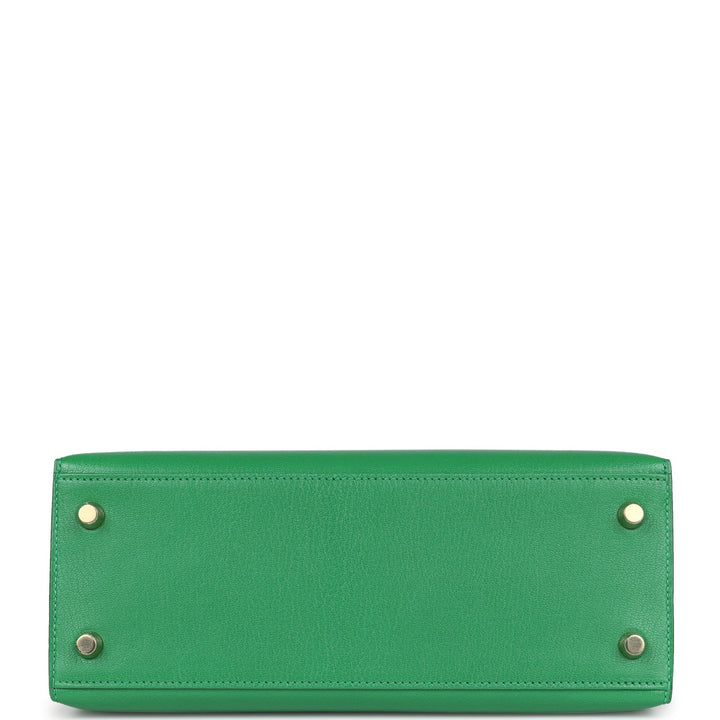 Hermes Kelly Sellier 25 Bambou Chevre Chamkila Gold Hardware