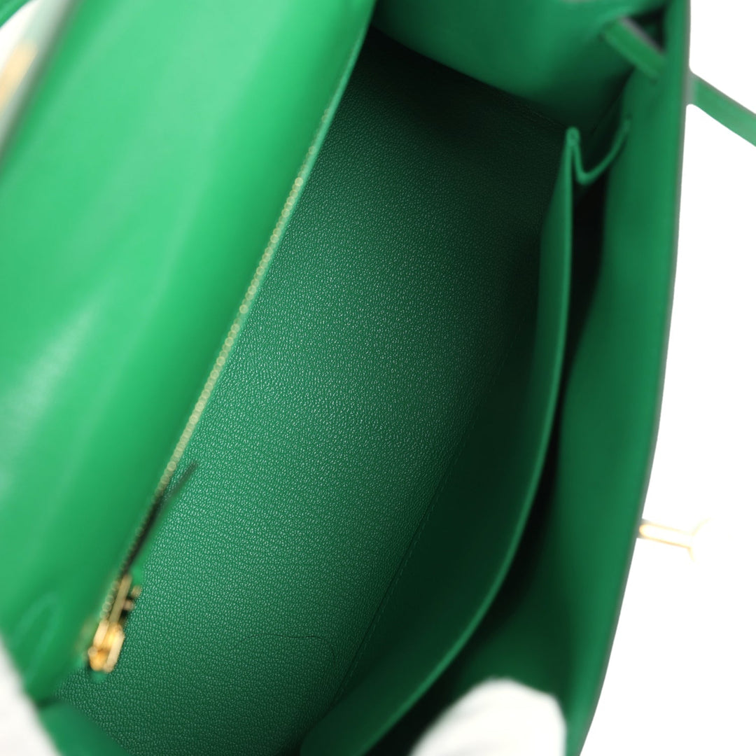 Hermes Kelly Sellier 25 Bambou Chevre Chamkila Gold Hardware