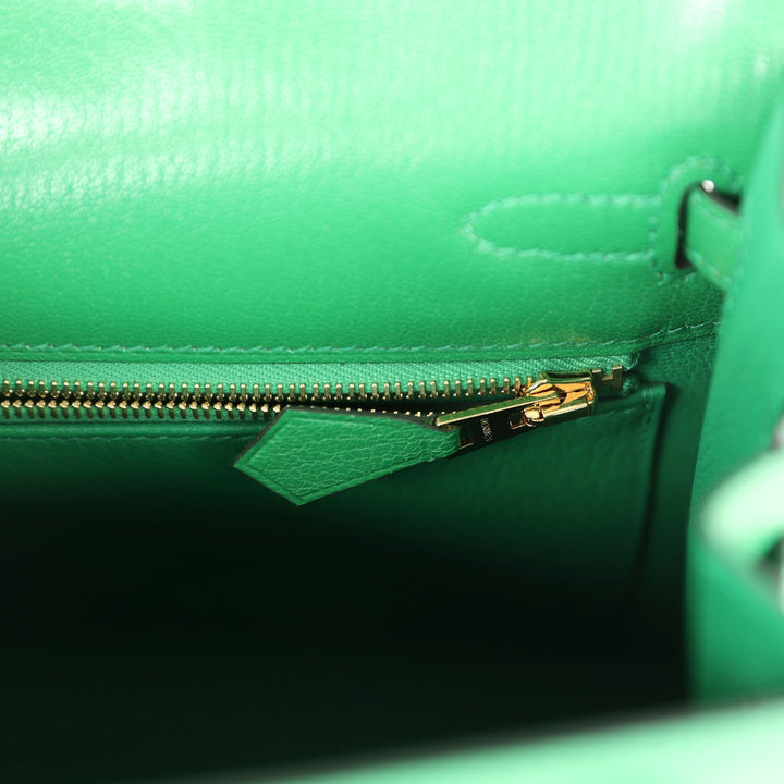 Hermes Kelly Sellier 25 Bambou Chevre Chamkila Gold Hardware