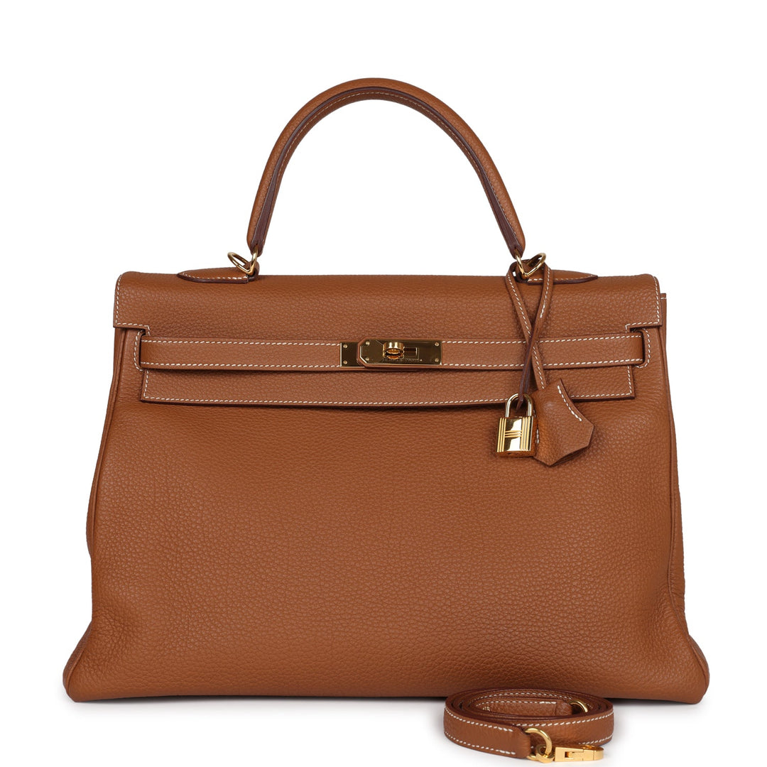 Hermes Kelly Retourne 35 Gold Togo Gold Hardware