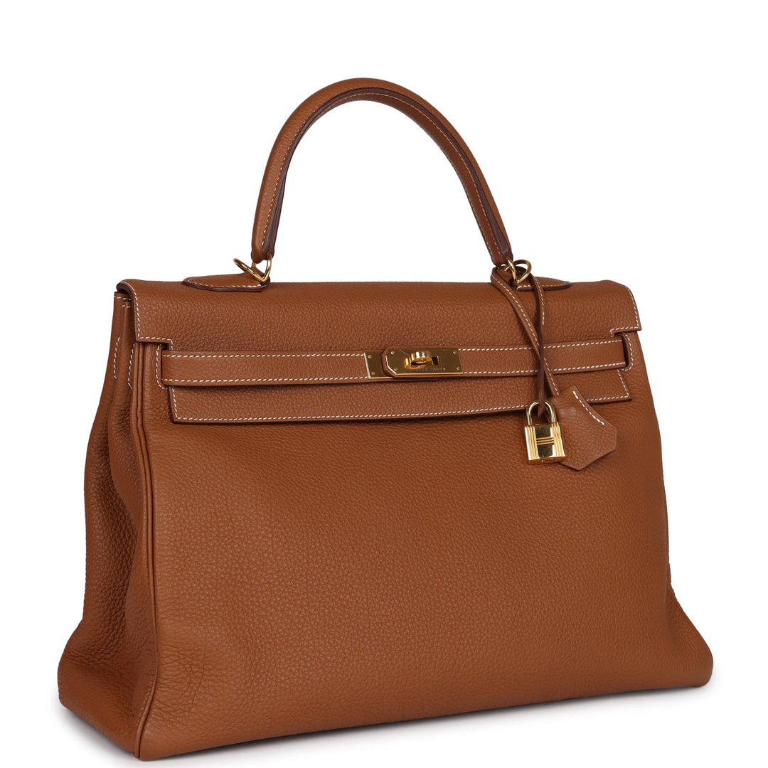 Hermes Kelly Retourne 35 Gold Togo Gold Hardware
