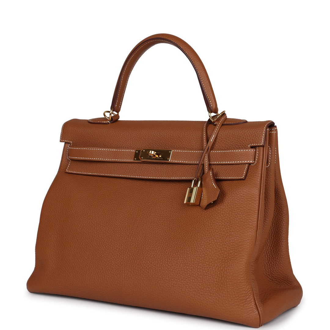Hermes Kelly Retourne 35 Gold Togo Gold Hardware