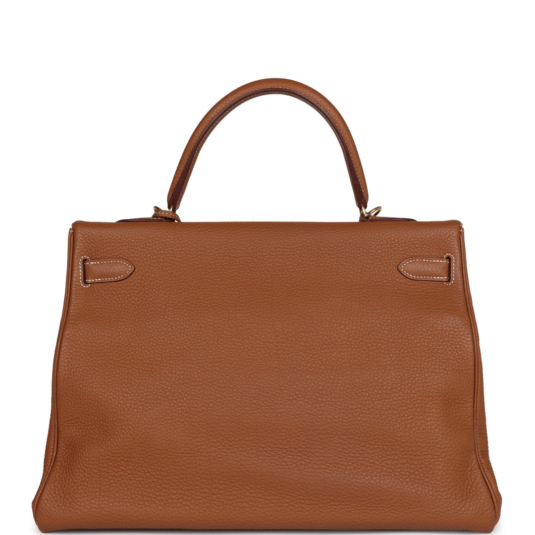 Hermes Kelly Retourne 35 Gold Togo Gold Hardware