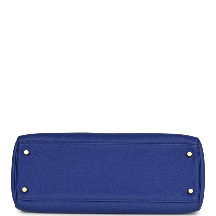 New Hermes Kelly Retourne 32 Bleu Electric Togo Gold Hardware