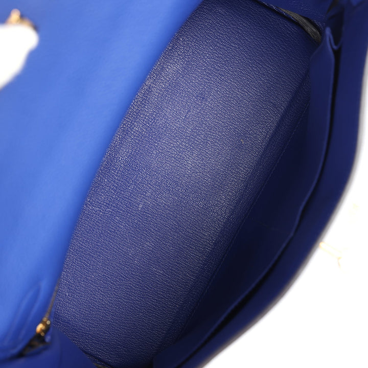 New Hermes Kelly Retourne 32 Bleu Electric Togo Gold Hardware