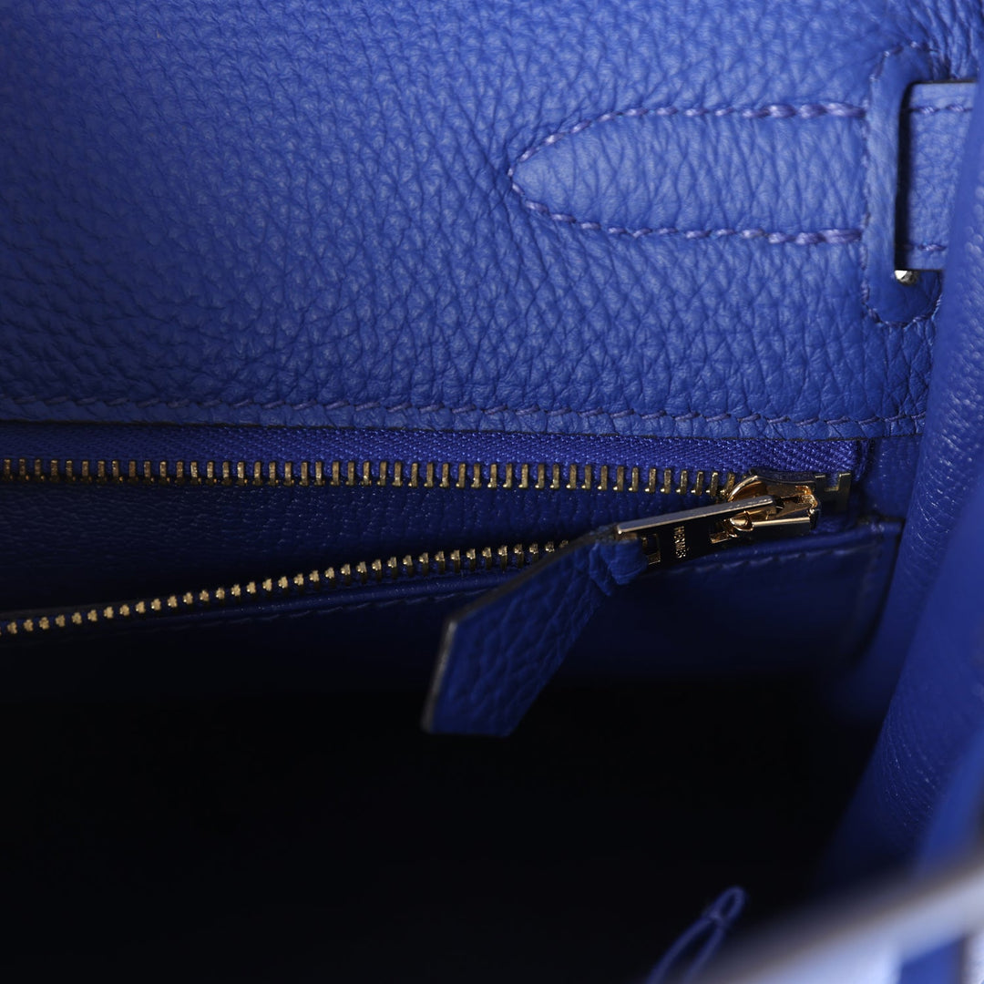 New Hermes Kelly Retourne 32 Bleu Electric Togo Gold Hardware