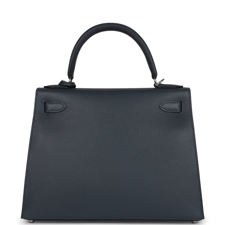 Hermes Kelly Sellier 28 Gris Misty Epsom Palladium Hardware