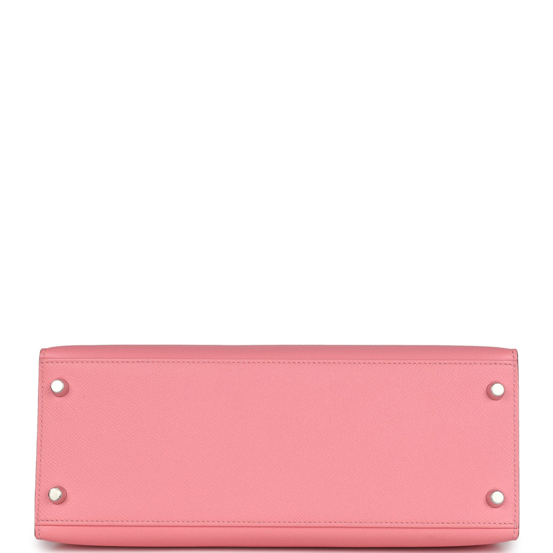 Hermes Kelly Sellier 28 Rose Confetti Epsom Palladium Hardware