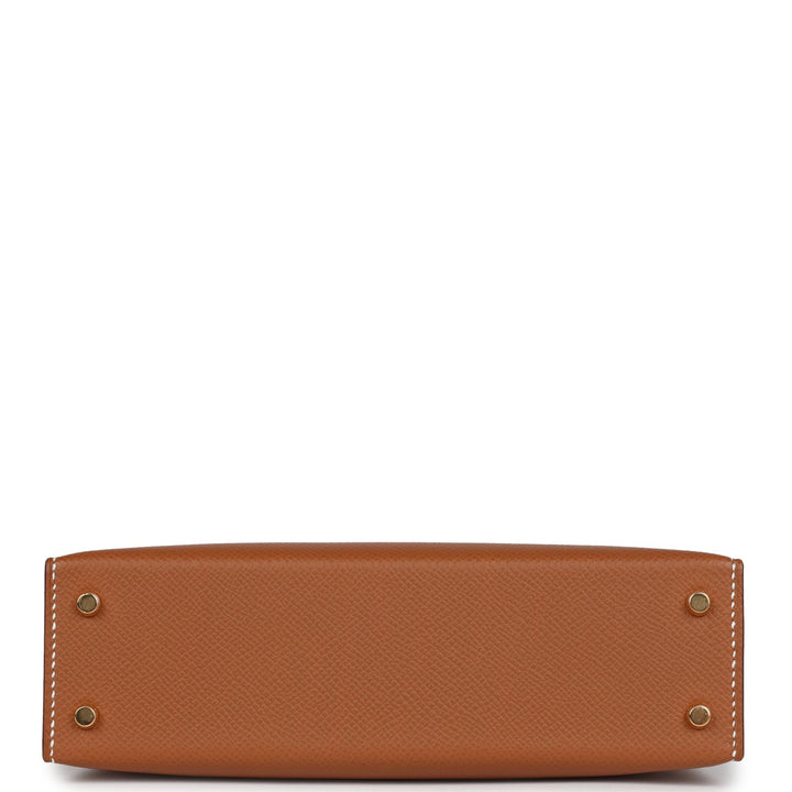 Hermes Kelly Sellier 20 Gold Epsom Gold Hardware