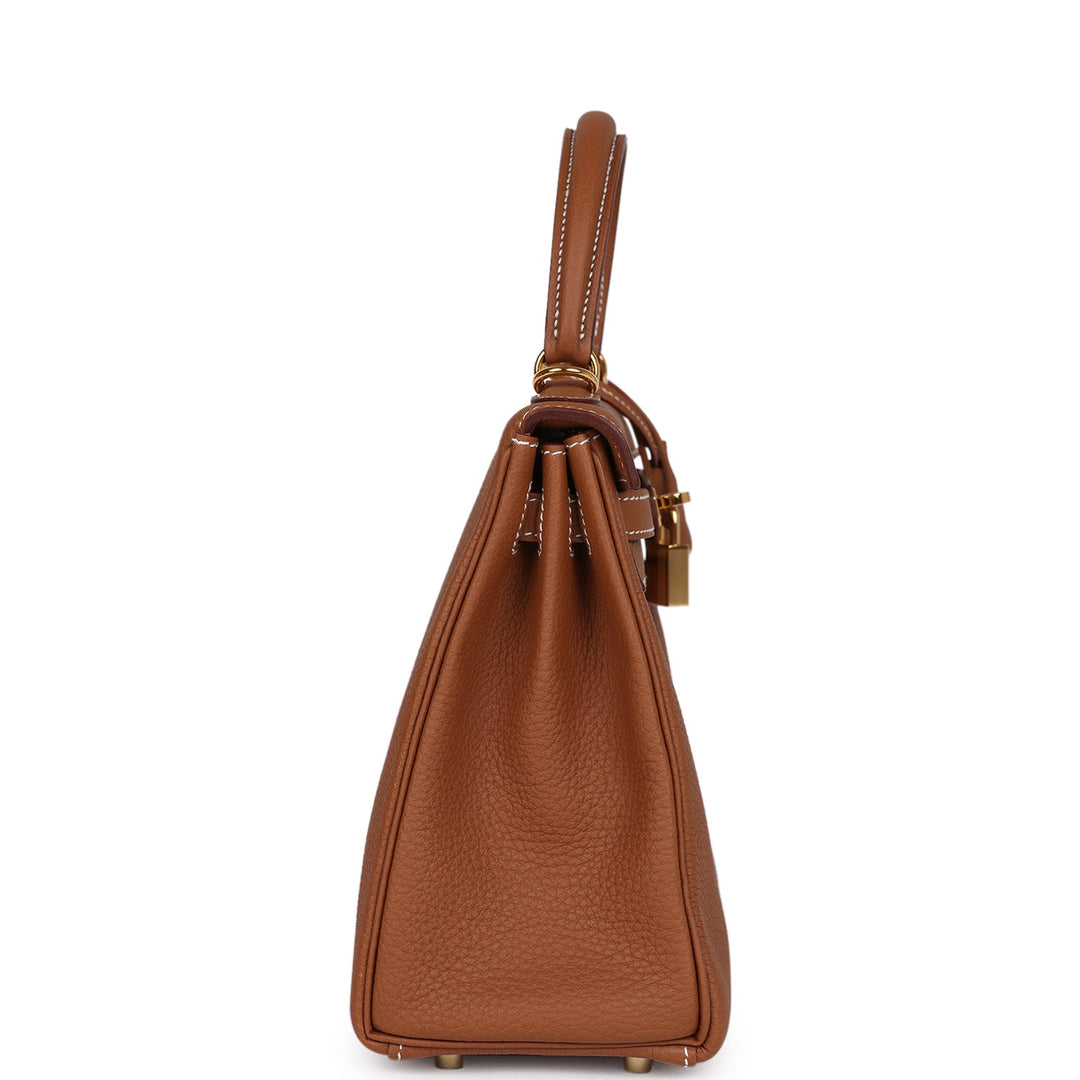 New Hermes Kelly Retourne 25 Gold Togo Gold Hardware