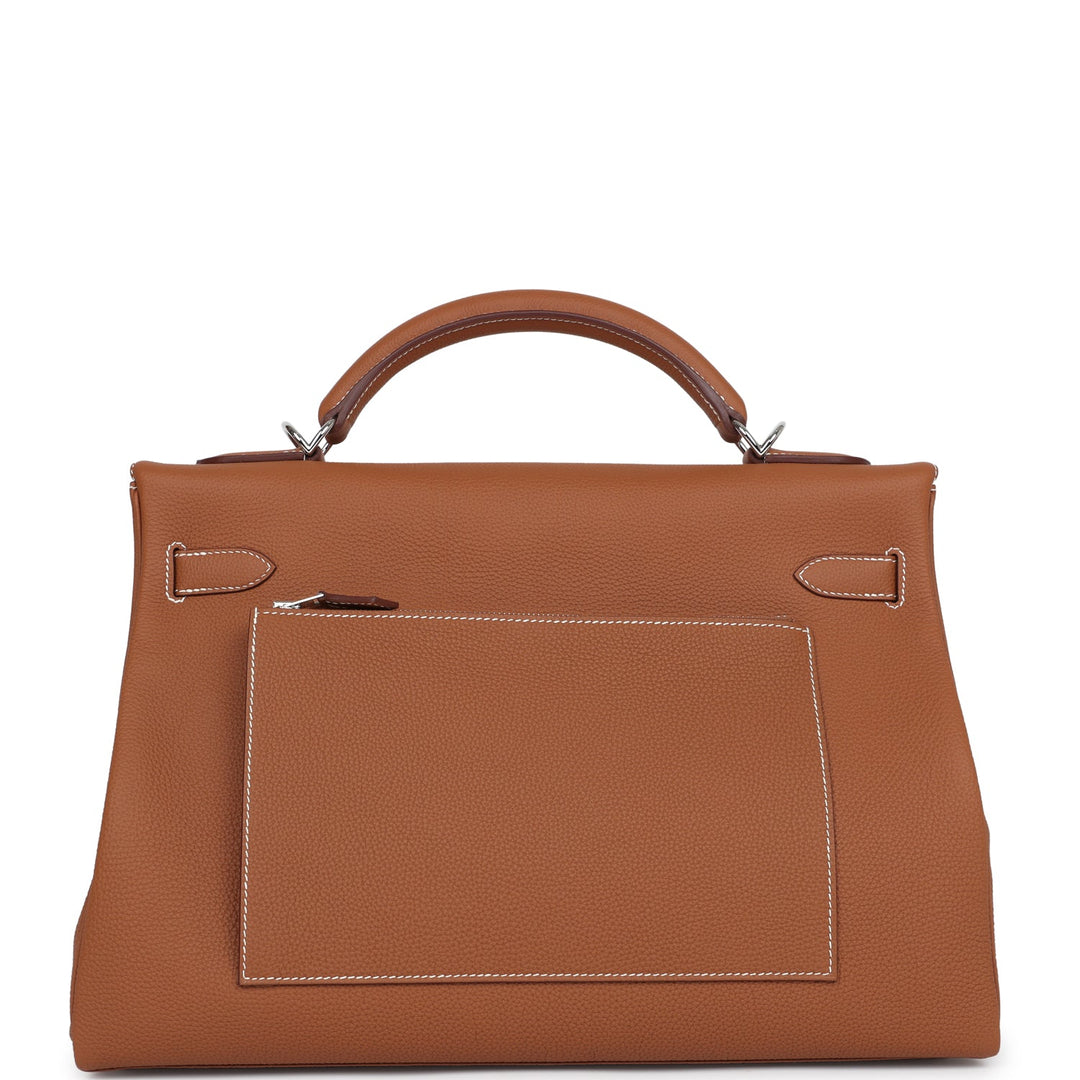Hermes Kelly 42 Maxi Gold Togo Palladium Hardware