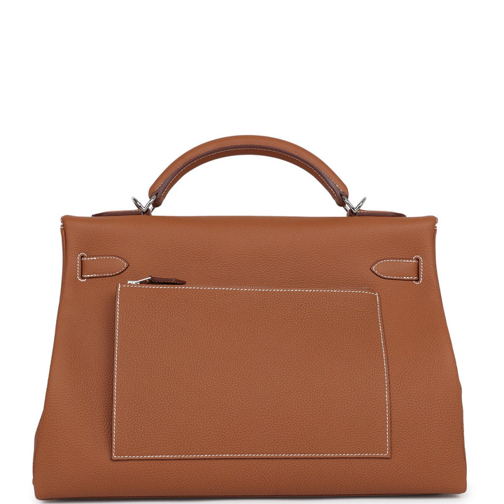 Hermes Kelly 42 Maxi Gold Togo Palladium Hardware