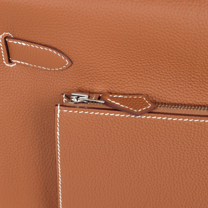 Hermes Kelly 42 Maxi Gold Togo Palladium Hardware