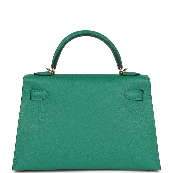 Hermes Kelly Sellier 20 Vert Vertigo Epsom Gold Hardware
