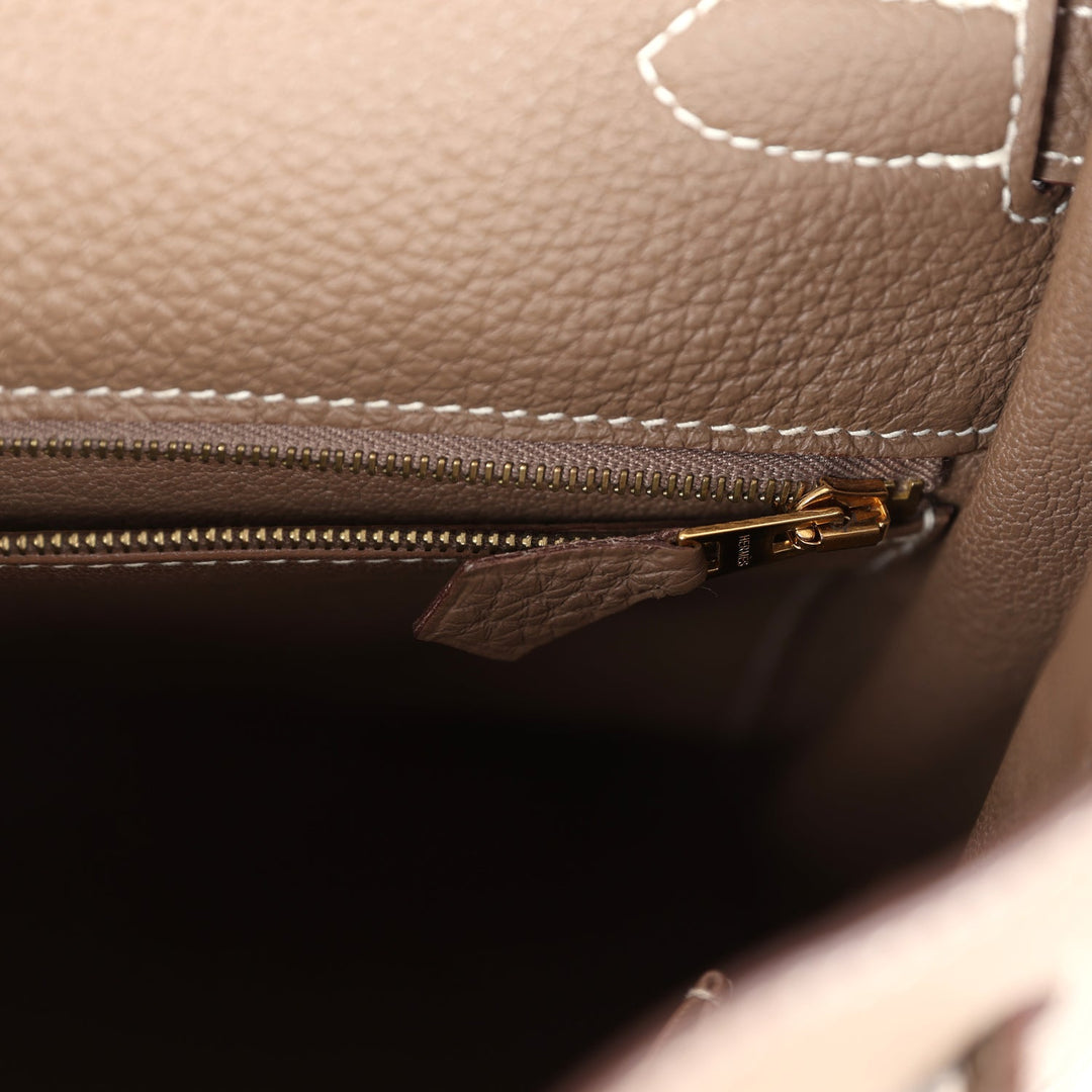 Hermes Kelly Retourne 35 Etoupe Togo Gold Hardware