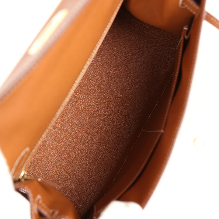 New Hermes Kelly Sellier 28 Gold Epsom Gold Hardware